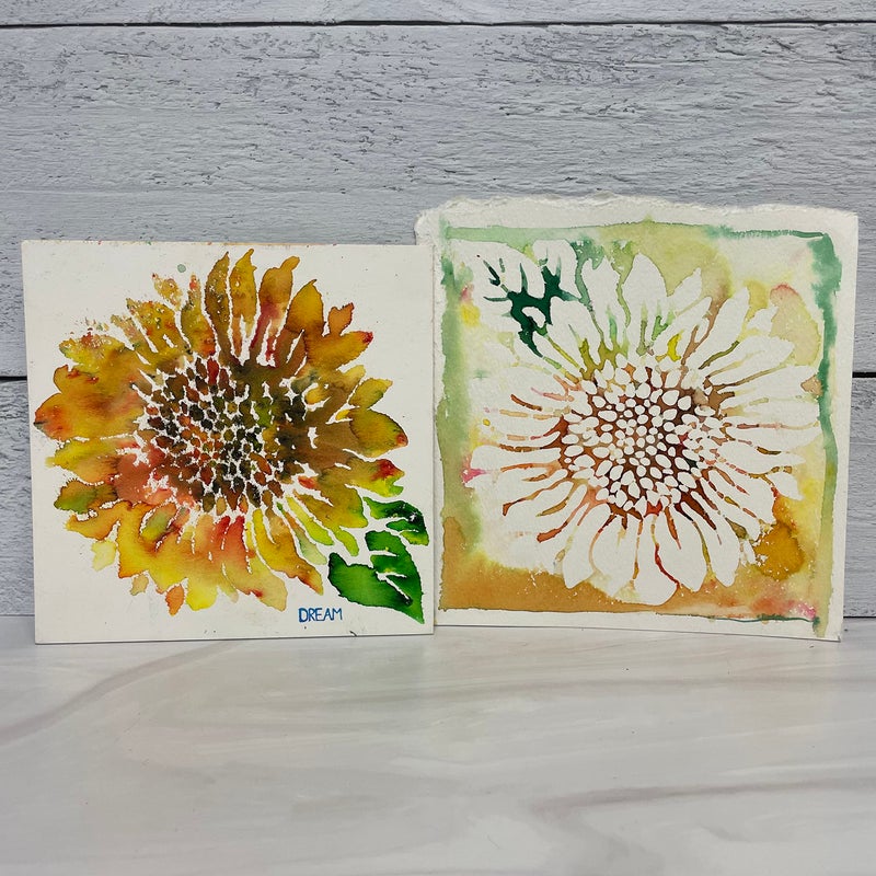 The Crafter's Workshop The Crafterâ€™s Workshop - Reusable Floral Stencil for Painting and Crafts â€“ Whimsical and Joyful Blooms for Creative Projects â€“ 2 Pk, 6" x 6" â€“ Joyful Sunflower/Sunflower Meadow - Image 5